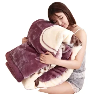American Style Classic Eco Friendly Raschel Blanket Super Soft Anti Pilling