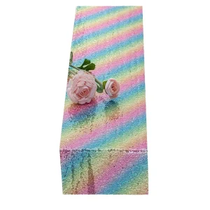 American Style Floral Embroidered Eco Friendly Polyester Table Runner for Birthday Wedding Party Supplies Home Decor