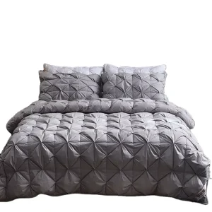 American Style Goose Down Handmade Quilted Pinch Pleated Comforter Set Waterproof Eco Friendly All-Season