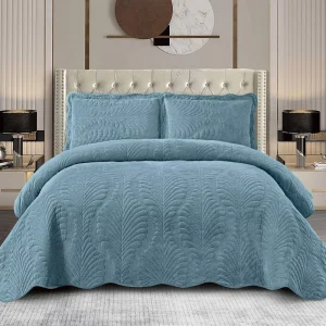 American Style King Size Polyester Quilted Quilt Three Piece Set Summer Air Quilt Luxury Hotel Bedding Bedspread