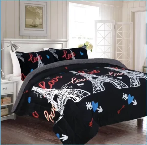 American Style Polyester 3 Piece Washable Plush Comforter Set Fuzzy Winter Bedding Set 200TC Customizable