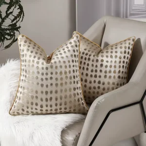 Amity Luxury Modern Square Geometric Jacquard Eco-Friendly Polyester Throw Pillow Cover for Home and Hotel Decor