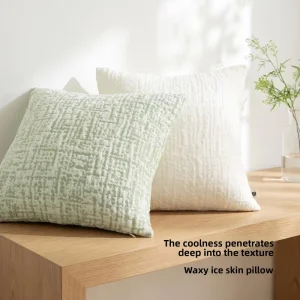 Amity Manufacturer Polyester Jacquard Throw Pillow Cover Home Sofa Decoration Solid Cushion Cover