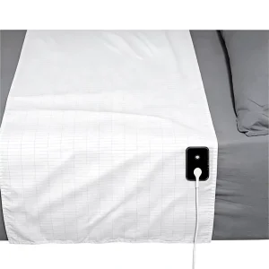Amradield Grounding Flat Sheets 60x265cm Fits All Size Bed 5% Silver Fiber 95% Organic Cotton Grounding Cord Grade Machine