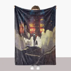 Anime Custom Print Queen Bed Winter Sublimation Warm Hotel Flannel Fleece Blanket