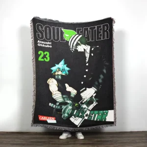 Anime Design Jacquard Cotton Polyester Tapestry Blanket Woven with Tassels Four Seasons Use Lightweight Quality