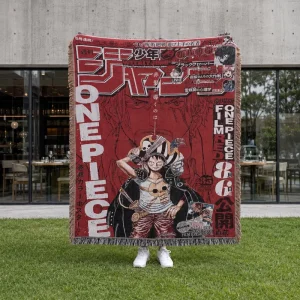 Anime Jacquard Woven Blanket Custom 4.3×5.2ft Sofa Cover Throw Wall Tapestry Furniture Decor Picnic Outdoor 1pc MOQ