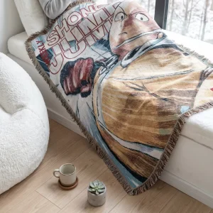 Anime Style Cotton Polyester Woven Blanket Jacquard Custom 4.3×5.2ft Sofa Cover Furniture Wall Decor Picnic OEM Home