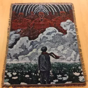 Anime Style Woven Blanket Custom RTS Tapestry Home Decoration