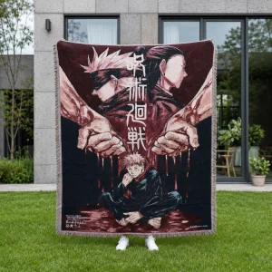 Anime Woven Blanket Low MOQ Custom Material Pattern Decorative Throw for Home Textile