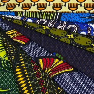 Ankara New Design Custom Print Ankara Cotton Fabric Flowers Print Fabric Cotton Stock Fabric African Print and Wax 6 Yards Telas