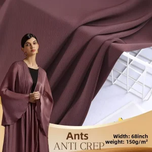 Ant Wrinkle Middle East Women’s Eco-Friendly Woven Brocade Fabric Abaya Fabric