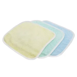 Anti Bacteria Lint Free Bamboo Cotton Baby Small Square Towel Baby Face Bath Washcloth Set