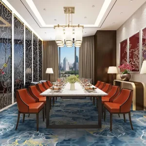 Anti-Bacteria Stain Resistant Washable Anti-Slip Jacquard Printed Nylon Carpet Modern Luxury for Hotel Guest Rooms Sanitary