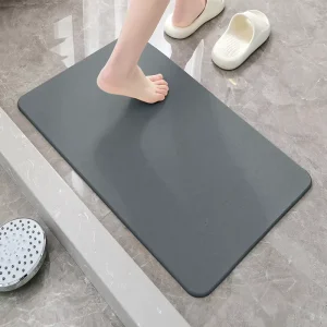Anti Doors Diatomite Rubber Non slip Eco Friendly Machine Made Bath Room Mat Water Absorbent Thick Quick Dry Shower Rug