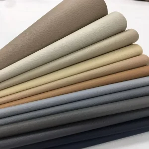 Anti Mildew Fake Printed Upholstery Fabric PVC Artificial Embossed Synthetic Faux Leather Material Rolls For Car Seats Sofa