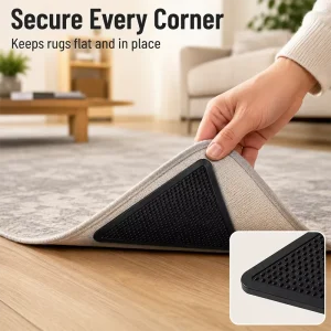 Anti Skid Corners Pads Reusable Rug Corner Grippers Non Slip Patch Washable Carpet Grip Adhesive Stopper Tape Sticker