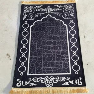 Anti Slip Backing Muslim Prayer Mat Durable Raschel Fabric Islamic Sajjadah Foldable Portable Home Use for Travel