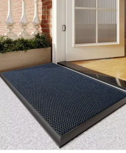 Anti Slip Elastic Tufted Anti Fatigue Entrance Doormat Dust Trapping Washable with Rubber PVC Backing