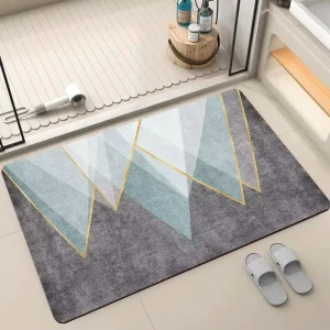 Anti Slip Floral Mat Machine Made Area Carpet Home Area Diatomite Bath Mat Carpet for Machine