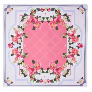 Anti Slip Noise Reduction Rubber Mahjong Mat with Hand Painted Design for 4 Player Family Party Games
