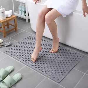 Anti Slip PVC Bath Mats Home Use Thickened Hollow Out Design Suction Cups Eco Friendly Foot Pad Bathroom Shower Mats