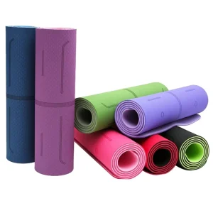 Anti Slip Pilates Mat 6mm 8mm Eco Friendly Custom Laser Logo High Quality TPE Yoga Mats Double Layer Exercise Mat