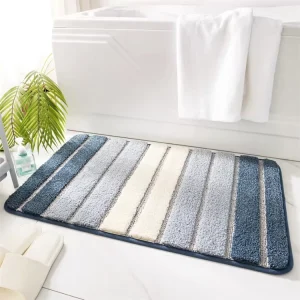 Anti Slip Quick Dry Polyester Tufted Bath Mats Soft Thick PET Friendly Floor Mat for Bathtub Home & Hotel Use