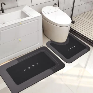 Anti Slip Quick Drying Water Absorbing Bathroom Floor Mats Rubber Bottom For Indoor Home Floor Decoration