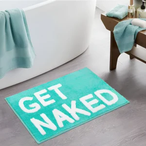 Anti Slip Rectangle Microfiber Letter Bath Mat for Home Hotel Decoration
