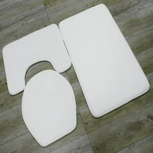 Anti Slip Shower Bath Room Customized Blank Flannel Bath Mat 3pcs Set Bath Mats