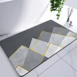 Anti Slip Shower Mat Machine Washable Bath Room Soft Mat