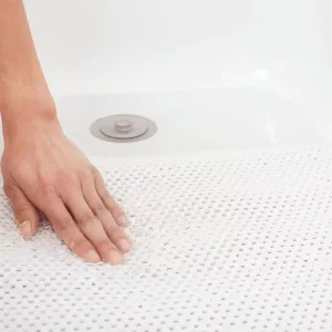 Anti Slip Soft PVC Classic Solid Bath Mat Water Absorbent Floor Rug for Shower Tub