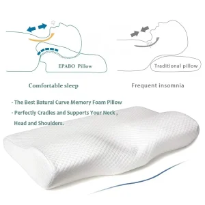 Anti Snore Foam Memory Bed Butterfly Back Orthopedic Cervical Wedge Pillow for Sleeping