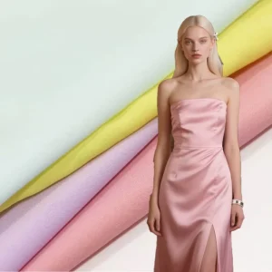Anti Static Breathable Plain Dyed 100% Polyester Medium Weight Woven Fabric Home Textile Women’s Wedding Dresses Suits Lining