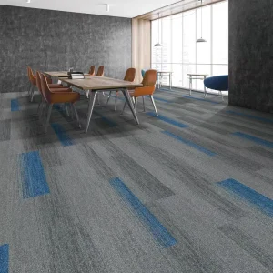 Anti Static Commercial Office Carpet Tiles PP Surface with PVC Backing for Enterprise Flooring