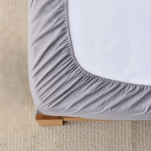Anti Static Grounding Bedding Queen Organic Cotton & Pure Silver Fibers Fitted Sheet with Easy Grounding