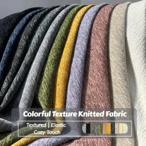 Anti-Static Soft Breathable Lightweight Chenille Fabric Herringbone Style Yarn Dyed Polyester Upholstery for Sofa Cushions