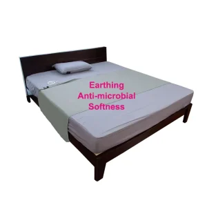 Anti bacterial Grounding Organic Cotton Silver Fiber Softness Half Sheet 210 X 90 cm