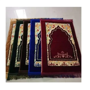 Anti slip Backing Raschel Prayer Rug Islam Prayer Mat for Muslim