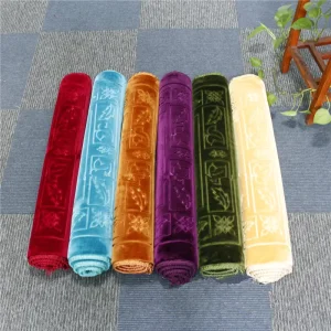 Anti slip Backing Raschel Prayer Rug Islam Prayer Mat for Muslim Ramadan Prayer Mat