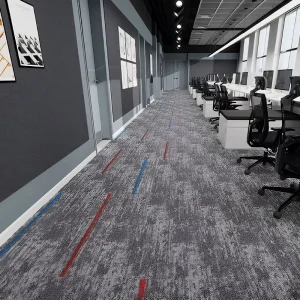 Anti-slip PVC Backing PP Loop Pile Carpet Tiles Polypropylene Rectangle Floor Carpet for Office Home Billiard Hall Exhibition