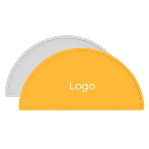 Anti spill Embossed Edge Custom Logo Baby Feeding Mat Silicone Table Mat Silicone Place Mat for Kids