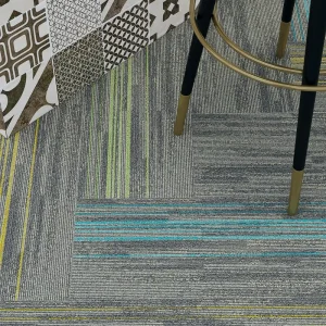 Anti static Nylon Office Carpet Tile Custom Pile Height and Weight with PVC Base