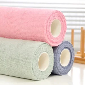 Antibacterial Kitchen Towel Roll Microfiber Rags for Household Wash Cloths Reusable Cleaning Cloths for Kitchen Wipes