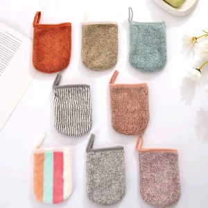 Antibacterial Microfiber Face Cleansing Reusable Makeup Remover Pads Make up Remover Glove