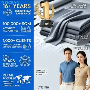 Antibacterial Polyester Fabric 32G 140GSM Anti Odor Lightweight Knit for Quick Dry Sportswear and Active Performance