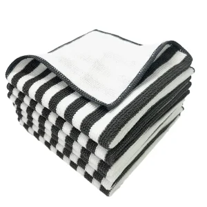 Antibacterial Quick Dry 30x30cm Bamboo Charcoal Cleaning Cloth for Kitchen Dish Washing Grease Dusting Absorbent Drying Reusable