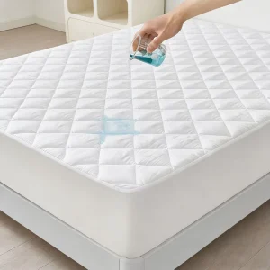 Antibacterial Quilted Waterproof Mattress Pad Hospital Bed Mattress Cover with Skirt