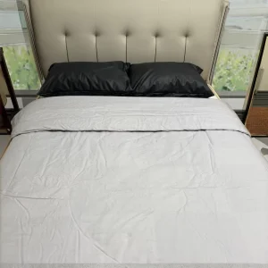 Antibacterial Silver Cotton Duvet Cover Grounding Quilt Cover with Zipper Comforter Cover